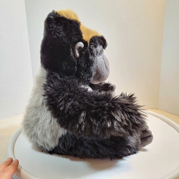 Gorilla Plush Stuffed Animal Toy 16" Black Gray Chest Gold Hair Keel Toys Monkey - Picture 9 of 16